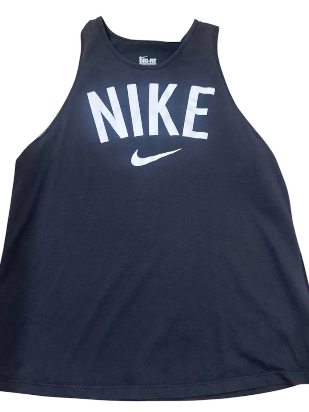 Nike Black Tank with White Block Logo